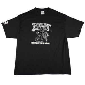 Vintage Snitches Get Stitches T Shirt Mens Size 2XL Y2K Aerial Lift Bridge